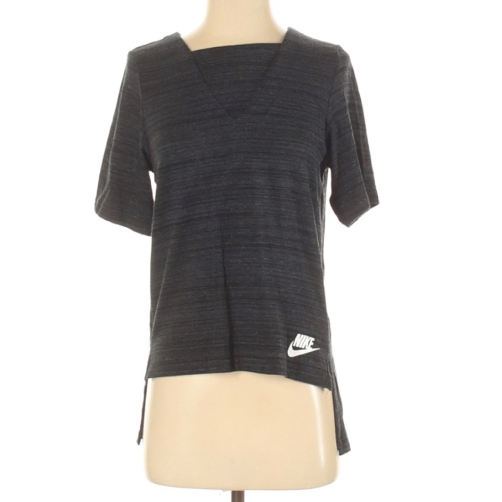 Nike Gray Black Short Sleeve Top XS - Picture 1 of 7